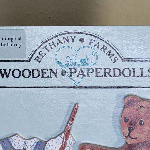 Bethany Farms Wooden Paper Doll Theo Bear New on card - Picture 5 of 10